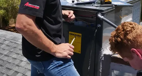 HVAC technician cleaning air ducts in Nevada.